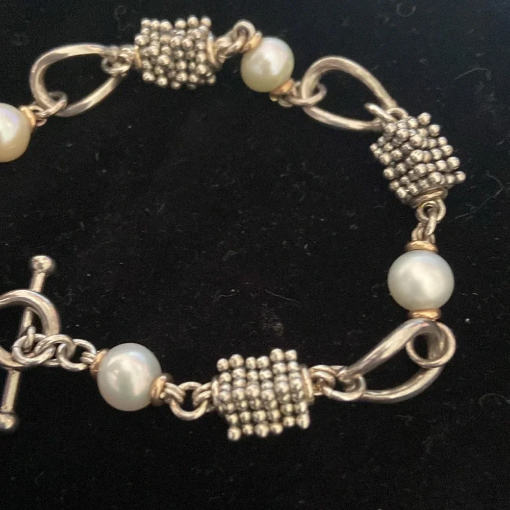 Michael Dawkins Silver and White Bracelet - Picture 2 of 5